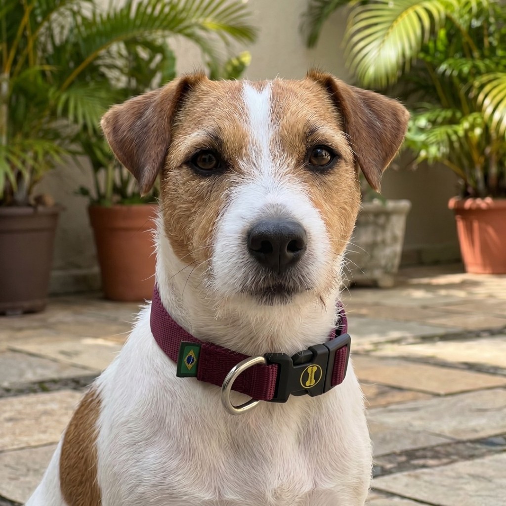 Coleira Vinho Cachorro Jack Russel Terrier Little Collar Pug Daschmund Poodle Toy Salsicha Amorosso