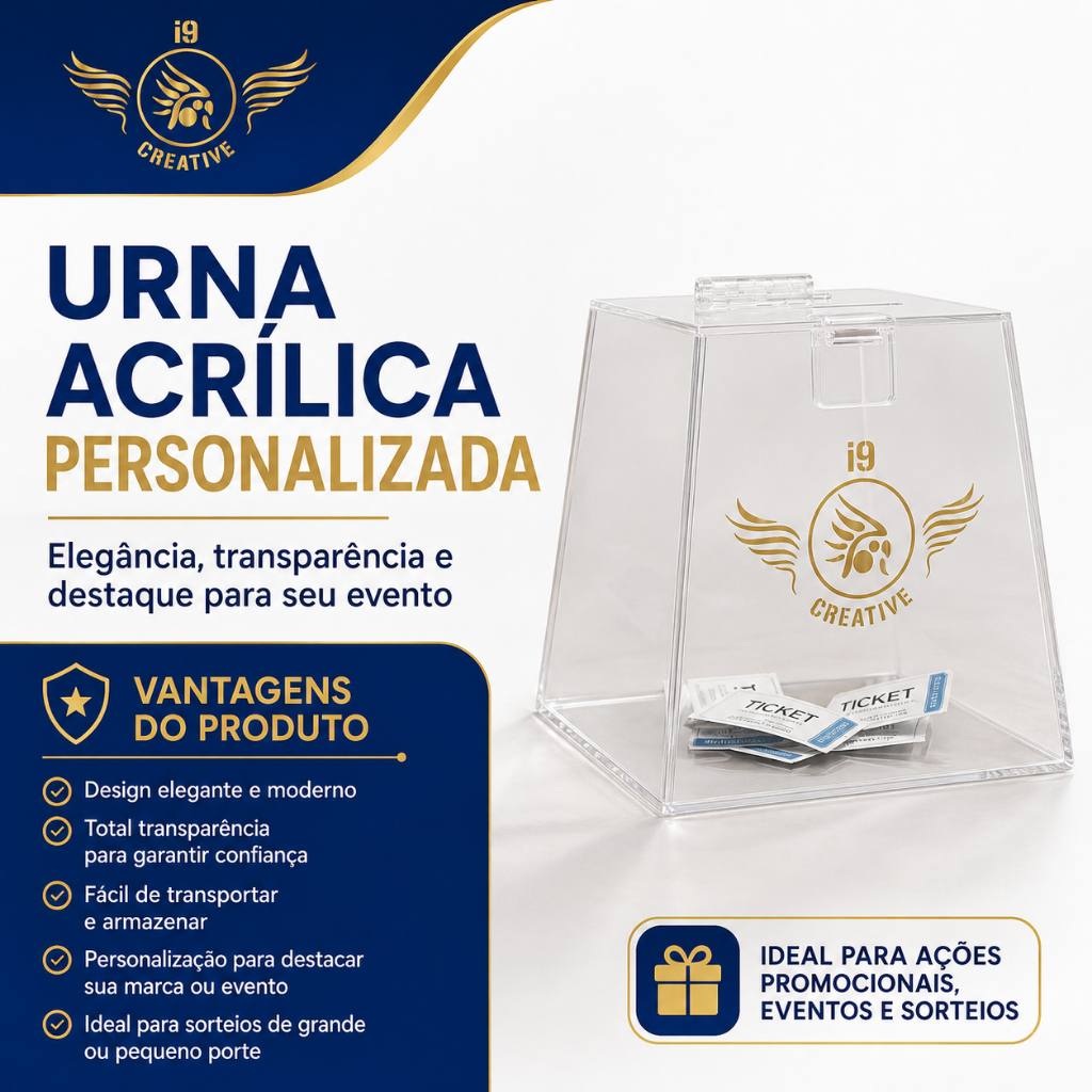 Urna Personalizada de Acrílico Transparente Pirâmide Para Sorteios Guardar Bilhetes Dinheiro — imagem 2 de 2