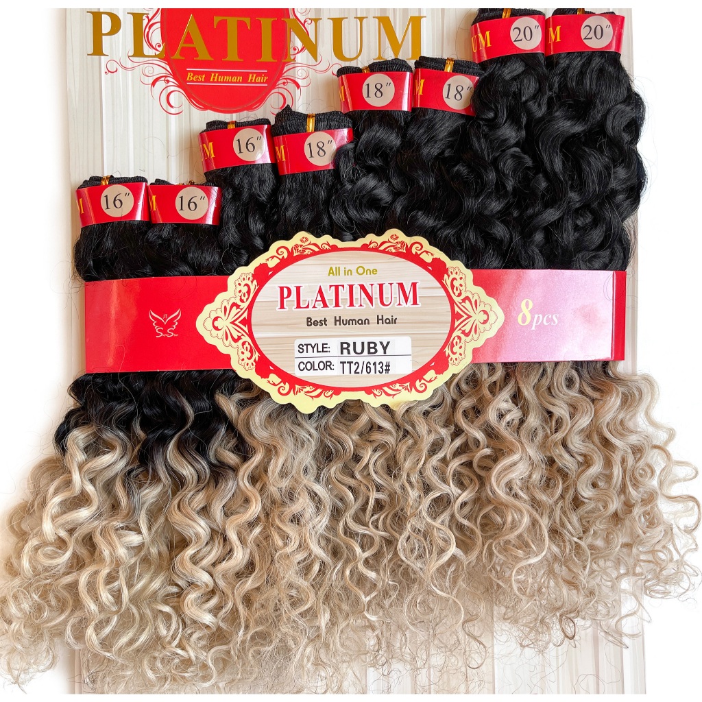 Cabelo 50% Humano 50% Orgânico Platinum Ruby - Super Star - 1pct
