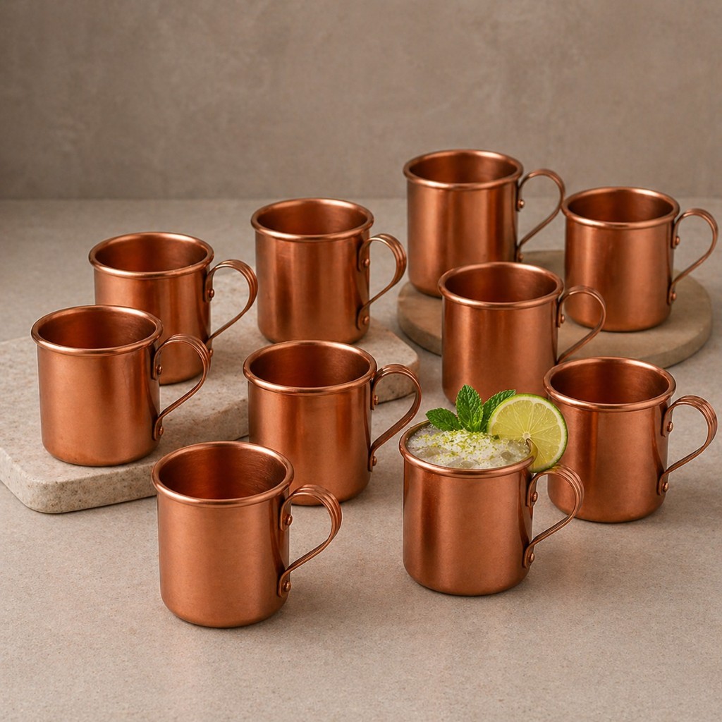Kit com 20 Canecas Aluminio 350 ml Moscou mule Para drinks festas casamentos baladas bares