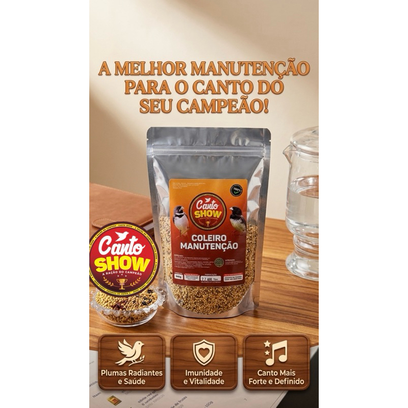canto show - coleiro manuntenção 500g