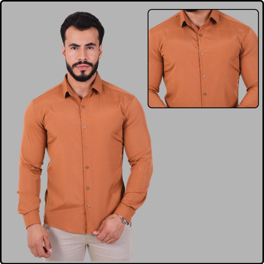 Camisa Social Masculina Manga Longa Slim Premium Lisa Formal Trabalho Escritorio Confort Leve