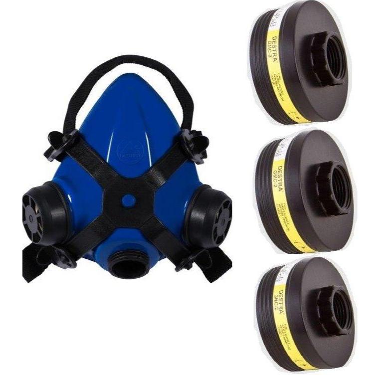 KIT Respirador Semi Facial Mig-21-S/F + 3 pcs Filtros VO/GA