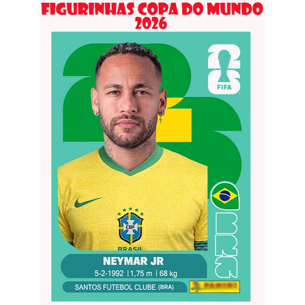 Figurinhas BRASIL COPA DO MUNDO 2026