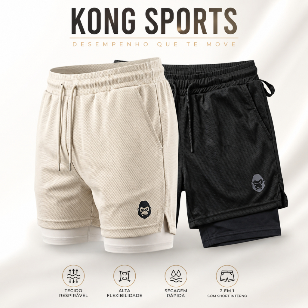 Kit 2 Bermuda Esportiva Masculina Dryfit Corrida Academia Fitness