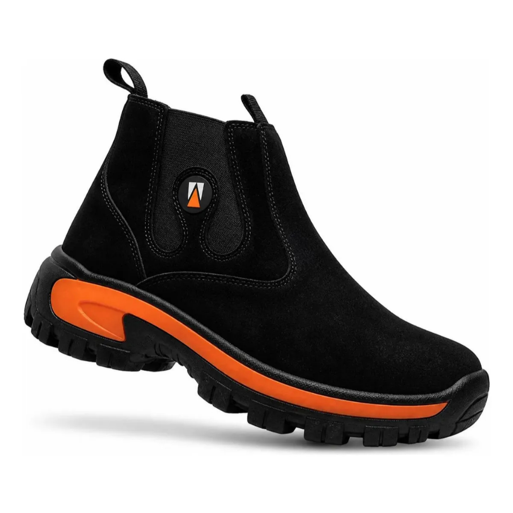 Bota Coturno Adventure Couro Kit Palmilha Reforçado Pvc 9830