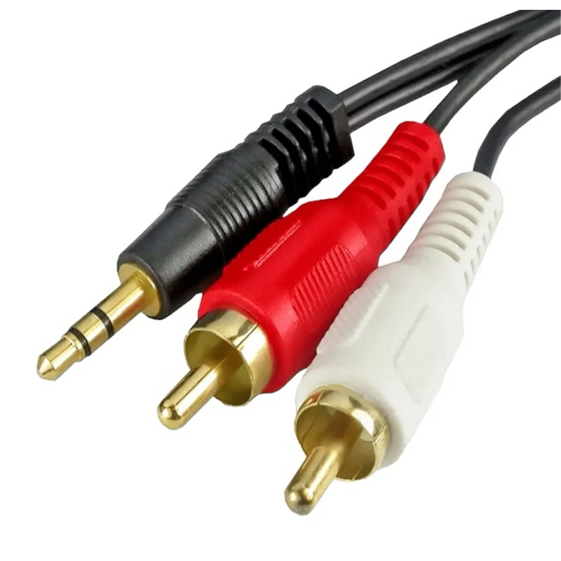 Cabo Auxiliar P2 Macho X Rca Macho Audio 1.5m P/ Som / Tv /Home Theater Audio Video.
