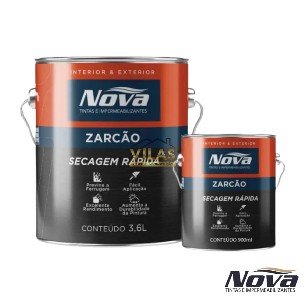 Zarcão tinta para ferro aço galvanizados portão chapa anti corrosivo anti ferrugem cinza Galão 3,6L ou 1/4 900 ml