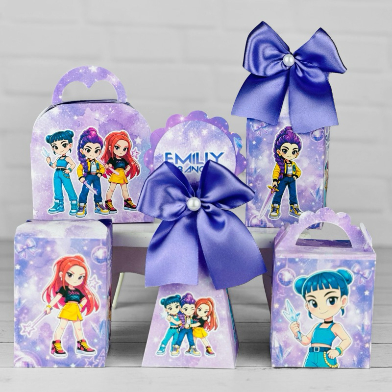 Kit Festa Guerreiras do KPOP Personalizado | PEGUE E MONTE Lembrancinhas Caixas Caixinhas Personalizadas Aniversário