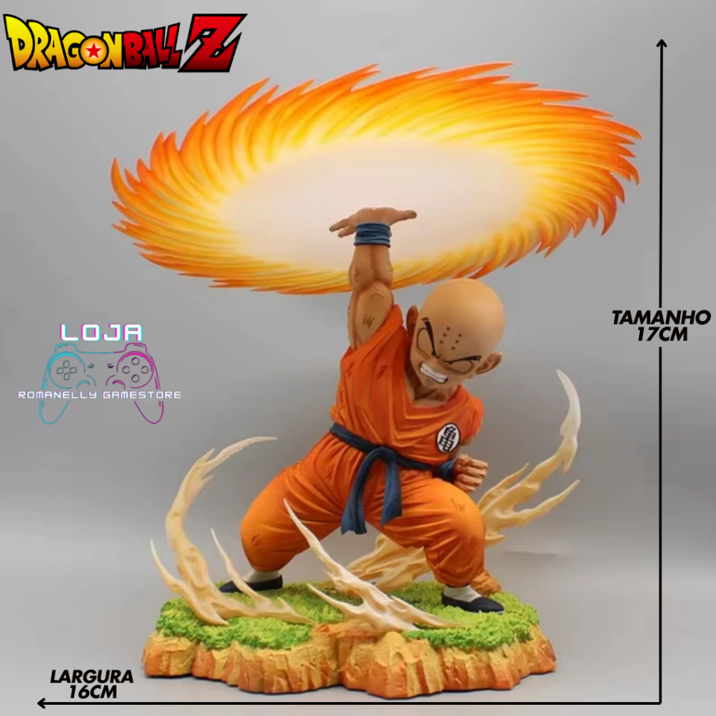 Kuririn 17cm Dragonball Z Boneco Action Figure Colecionavel Dragonball GT Anime Geek Decoração Gamer