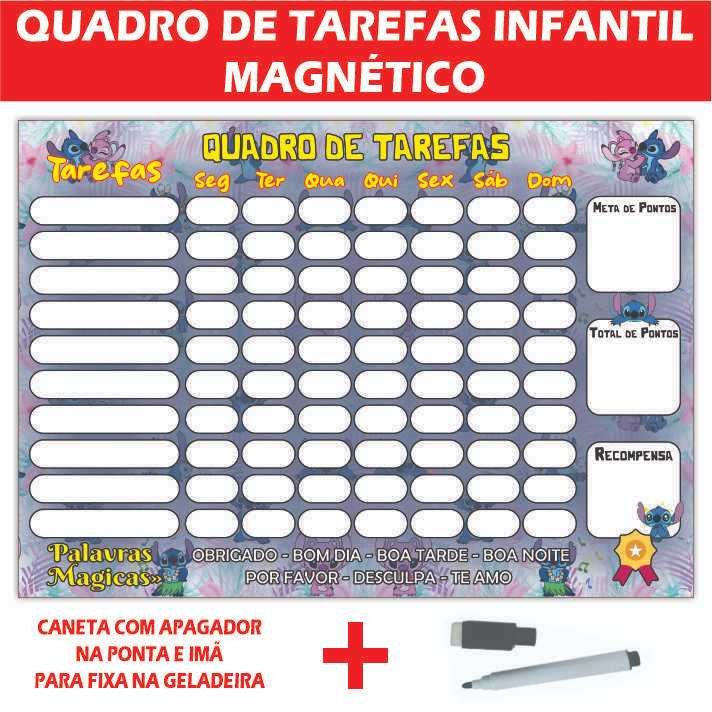 Quadro de Rotina Infantil Quadro Educativo Infantil Quadro magnético infantil Lousa Infantil