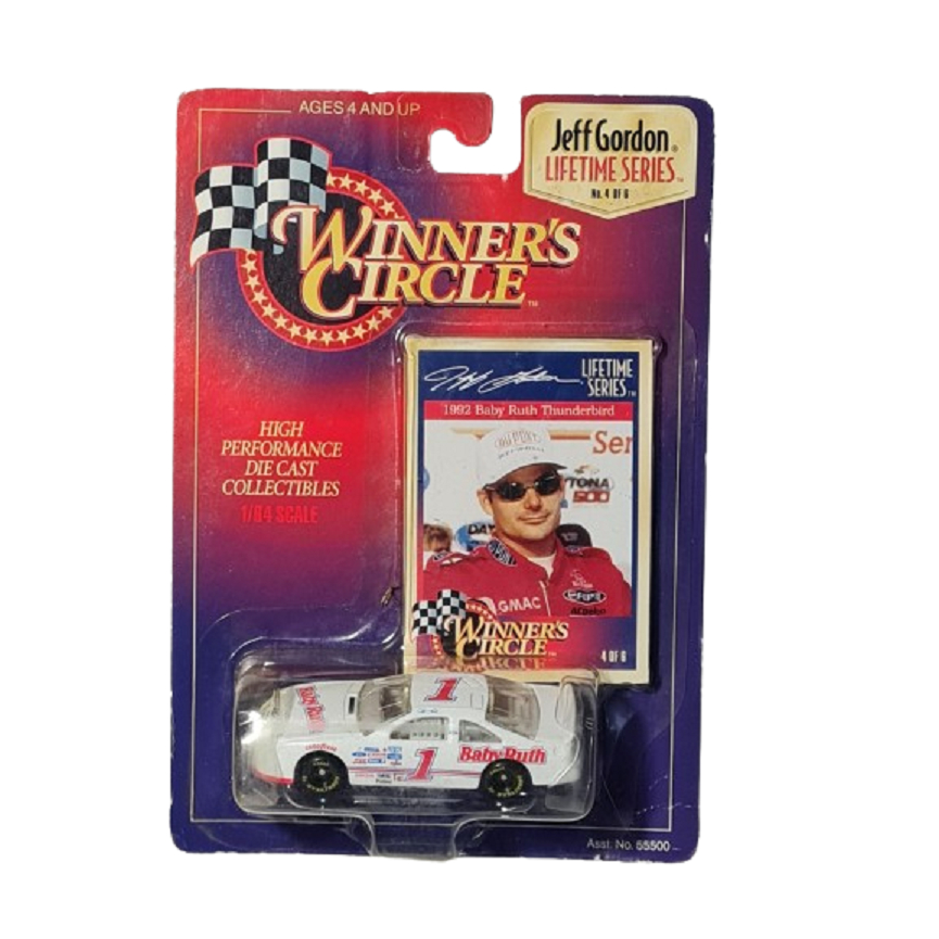 NASCAR BABY RUTH JEFF GORDON # 1 FORD THUNDERBIRD 1992 WINNERS CIRCLE 1:64 LACRADO