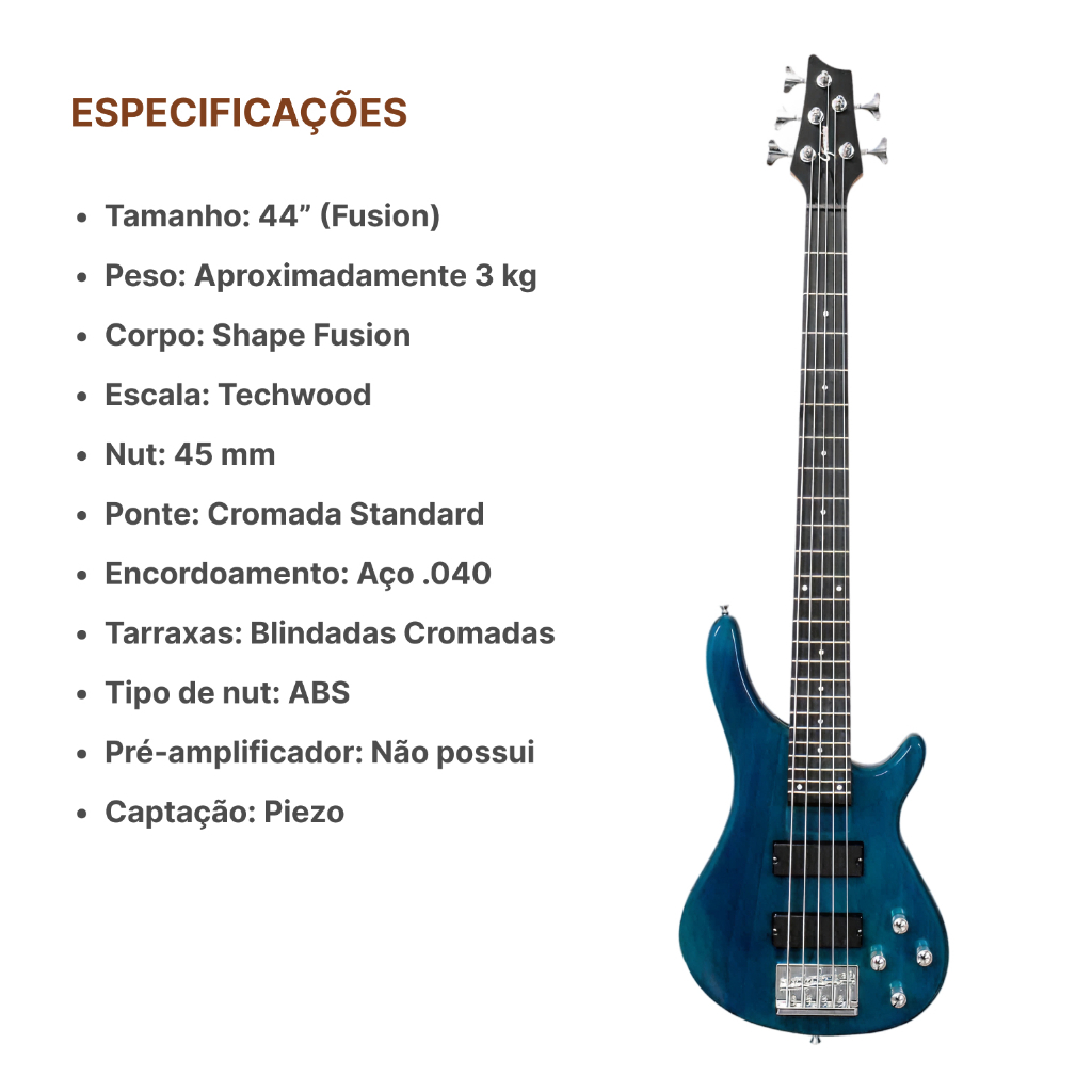Contra Baixo Ativo 5c Gb205a Tbl Kit Capa+paletas — imagem 2 de 2