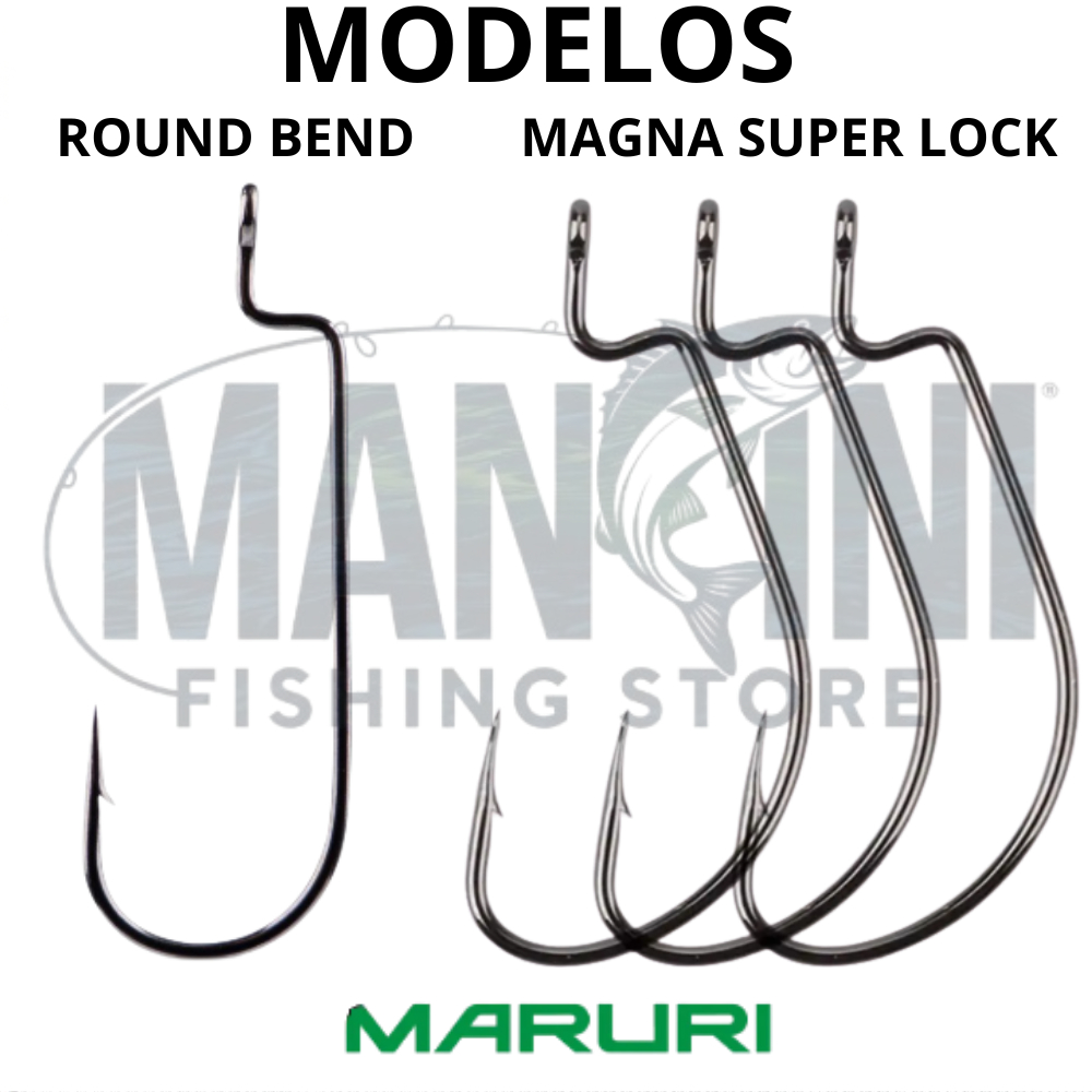 Anzol Pinnacle Magna Super Lock Round Bend Off Set 10un Isca Soft 1/0 2/0 3/0 4/0 5/0 6/0