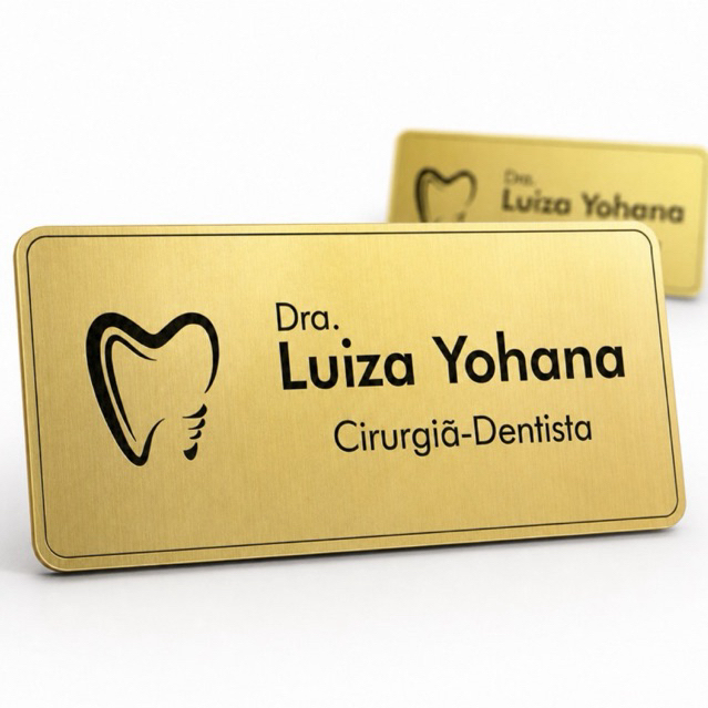 Broche Magnético Personalizado Profissional Crachá Nome Empresa de 1 a 5 Unidades