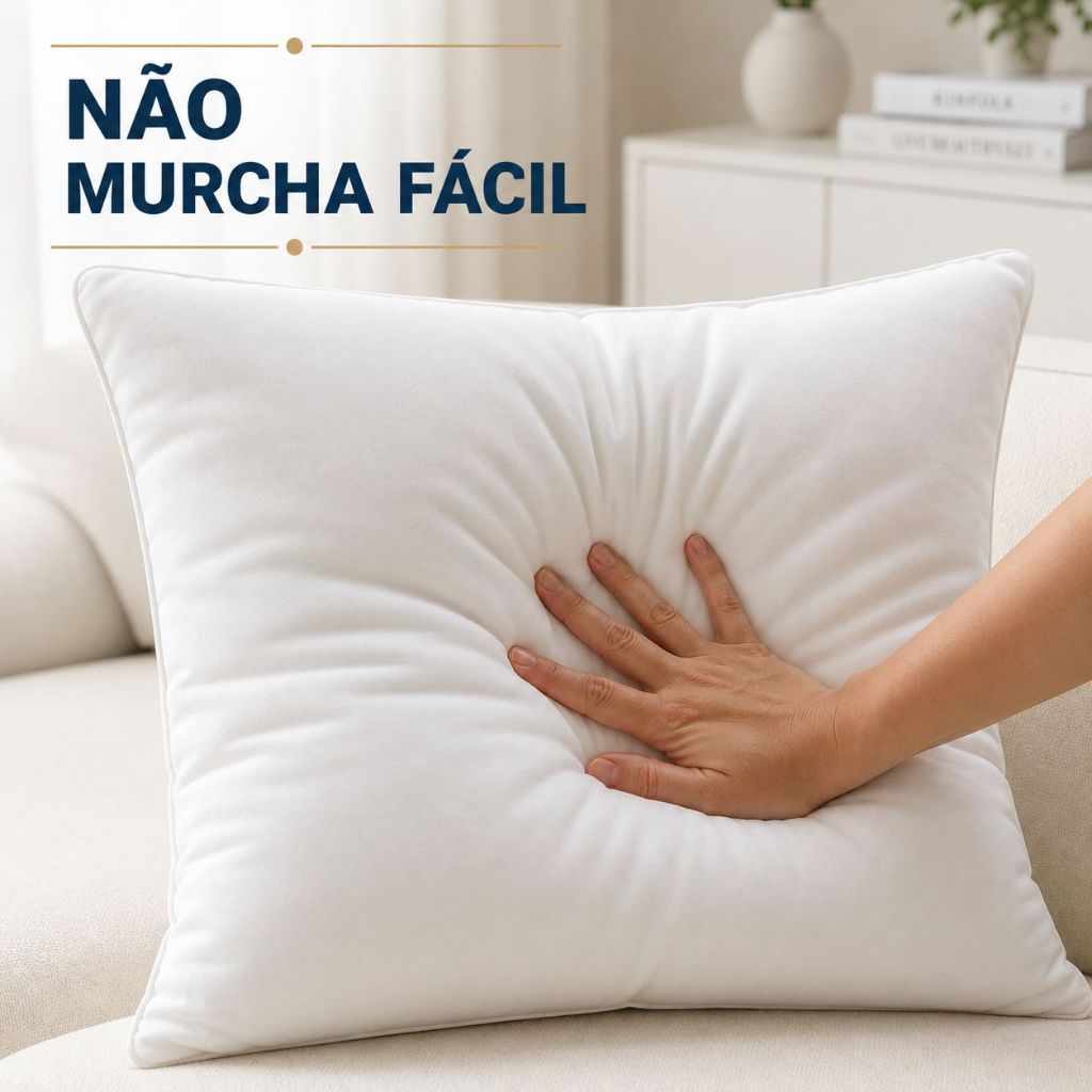 Kit Refil Almofada 50x50 I Fibra Siliconada Enchimento I Premium 2 4 5 Unidades