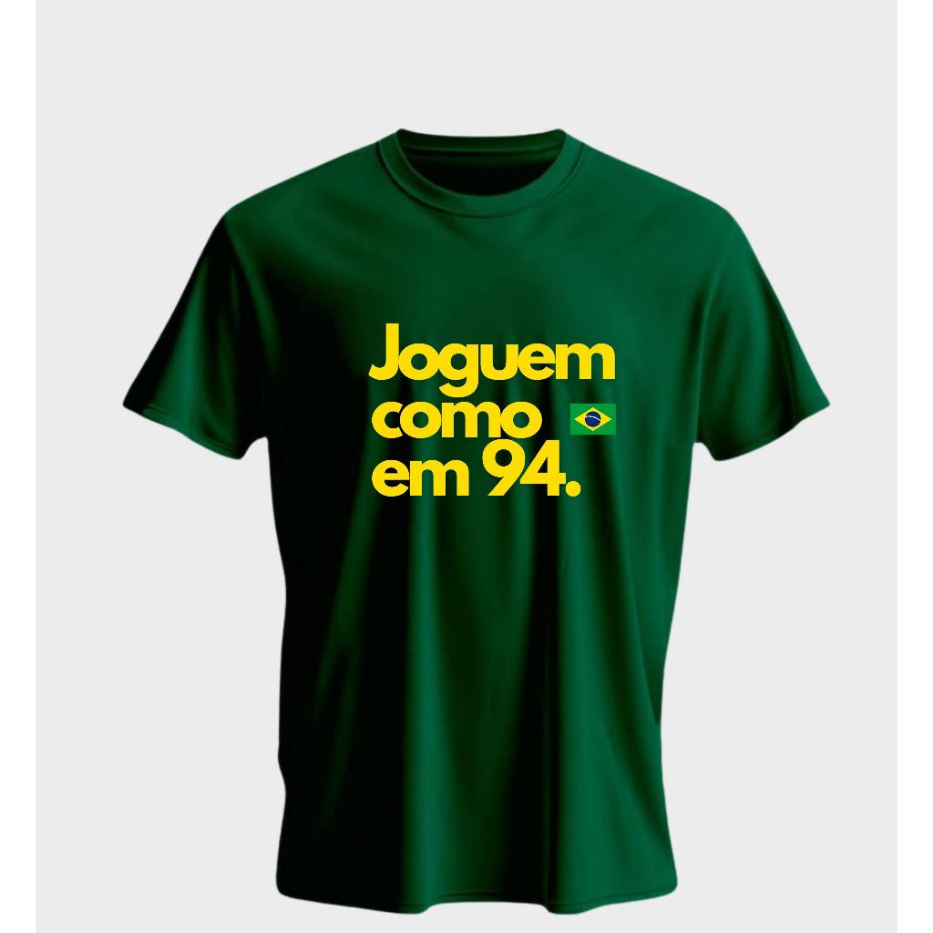 Camiseta Brasil Futebol Copa do Mundo Uniforme Joguem como em 94 Envio Imediato