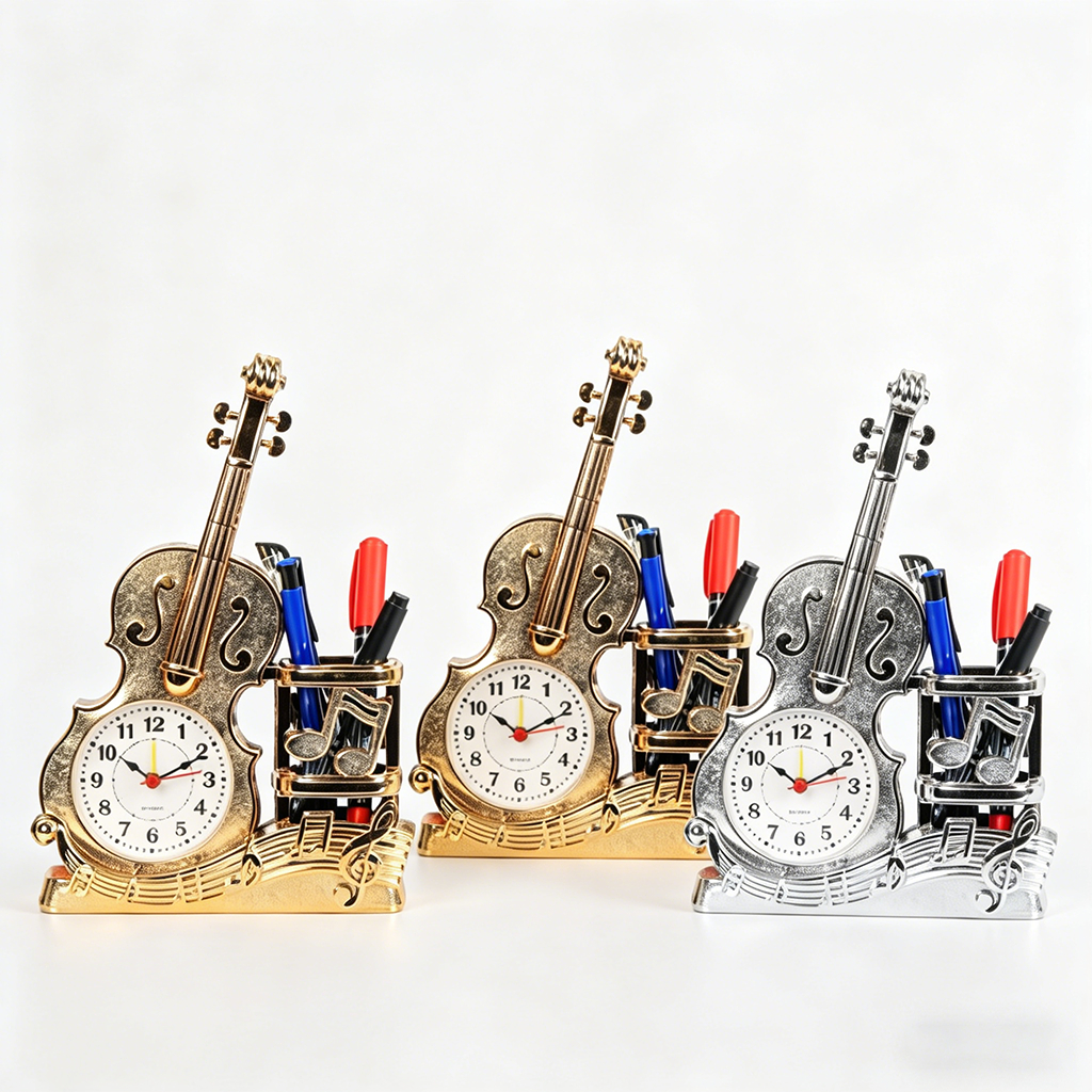 Relógio de Mesa Vintage Carro Antigo Guitarra Telefone – Despertador Retrô Decorativo Criativo
