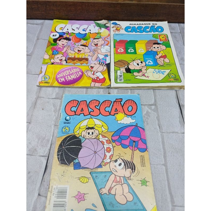 Gibis Cascão 3 unidades ( usado)