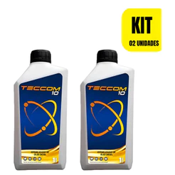 Kit Par 2x Teccom 1L Estabilizador Aditivo de Óleo Diesel S10 e S500 Comum Fórmula Almax Amarok S10 Ranger Limpeza Motor