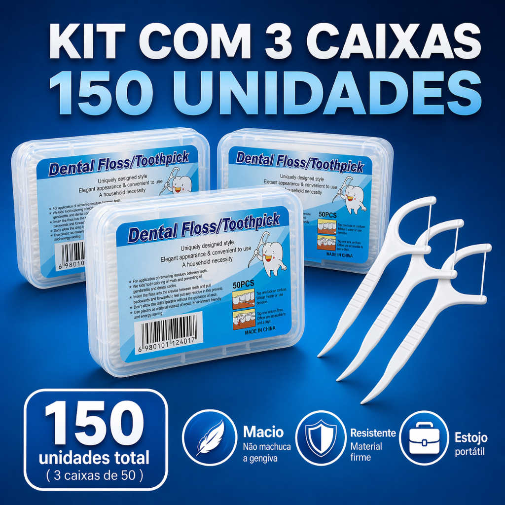 150/250/1000 pcs Fio Dental em Formato de Arco Ultra Fino para uma Limpeza Eficaz Premium