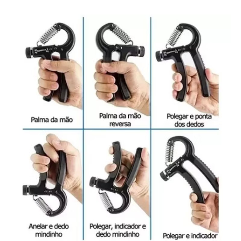 Hand Grip Flexor De Punho Exercício Para Mãos Ajustável Mola 40 Kg Treinar Antebraço