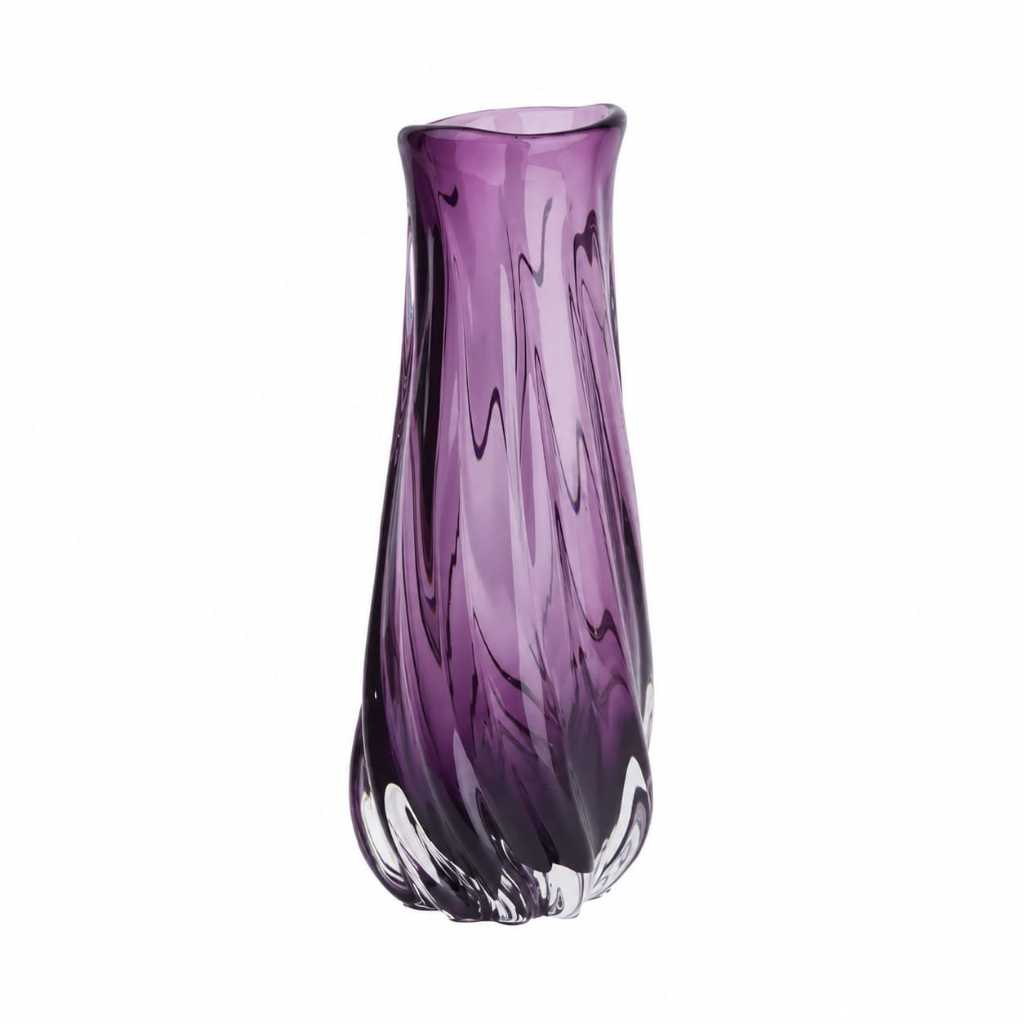 Vaso De Vidro Decoração Sala e Aparador 15x37cm Murano