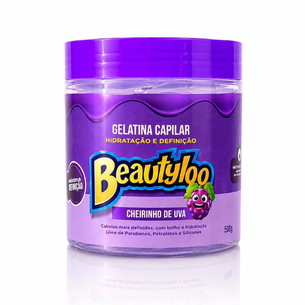 Gelatina Capilar Cheirinho de Chiclete   Beautyloo Face Beautiful 500g