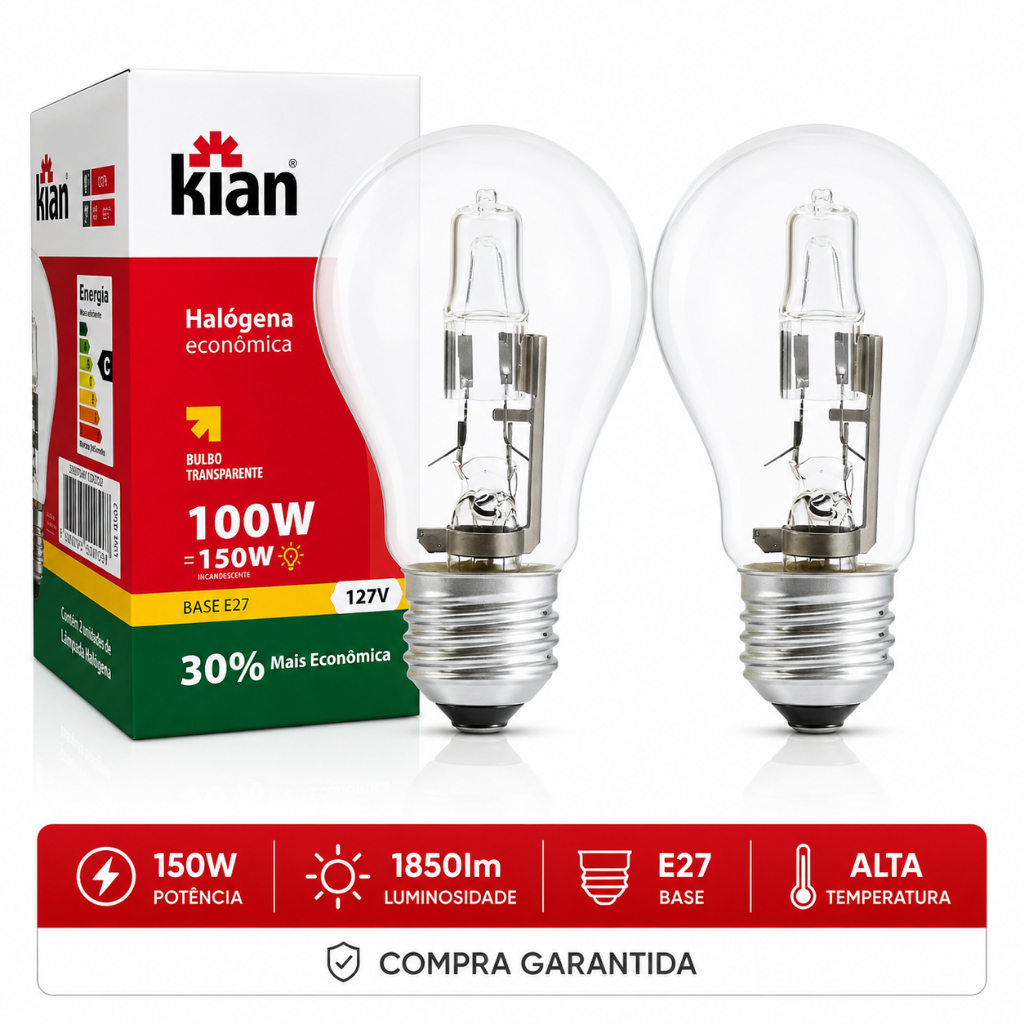 Kit 2 Lâmpada Para Churrasqueira Halógena 100W Forte Resistente a Fogo 110v/220v