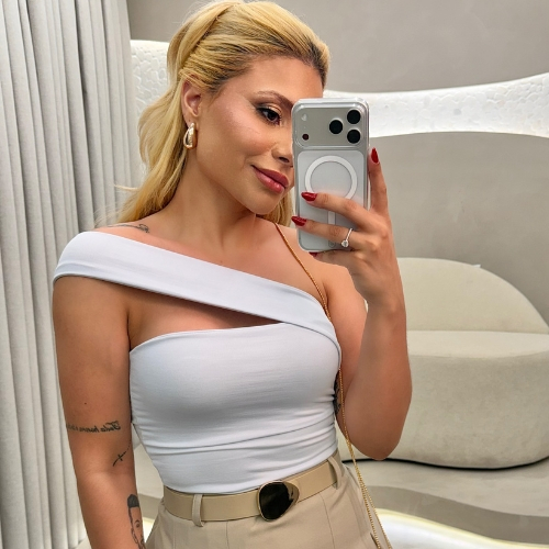 Cropped Feminino Estiloso Confortável Moderno Versátil Look Casual Chic Perfeito com Jeans ou Saia