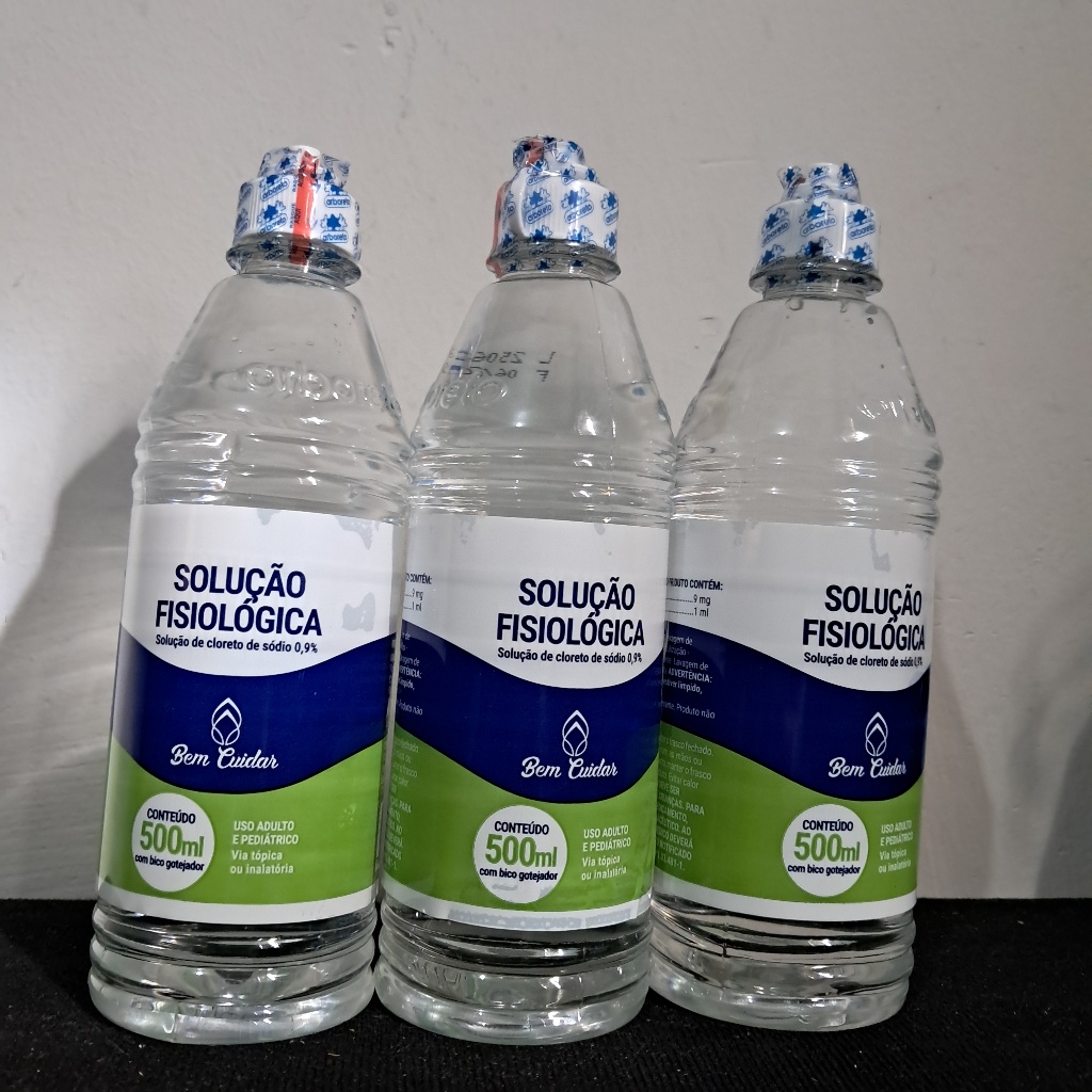 Kit com 3 Soros Fisiológicos Arboreto Bem Cuidar 500ml