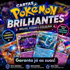 Cartas Pokémon Brilhantes Kit 10 30 50 Holo Full Art EX
