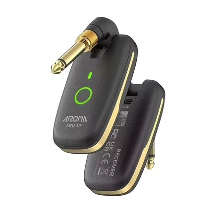 Sistema sem fio para guitarra M-VAVE WP-5 Transmissor 2,4 GHz Receptor 6 canais Sistema sem fio recarregável para