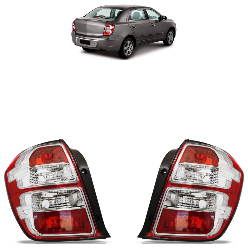 Par Lanterna Traseira Cobalt 2012 2013 2014 2015 Bicolor Lente Acrilico