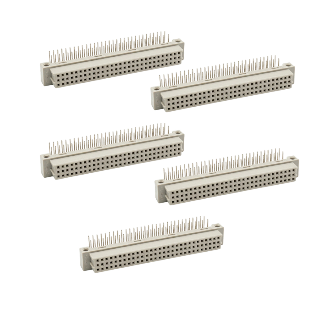 Kit Com 5 Unidades Conector Euro 64 Vias Femea 2x32 90o