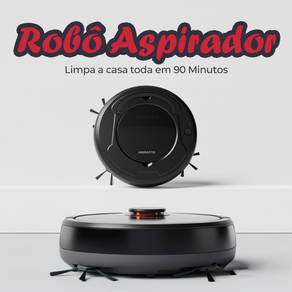 Aspirador Inteligente Robô Aspirador 3 em 1 Robô Aspirador Passa Pano Robô Limpa Casa Automático