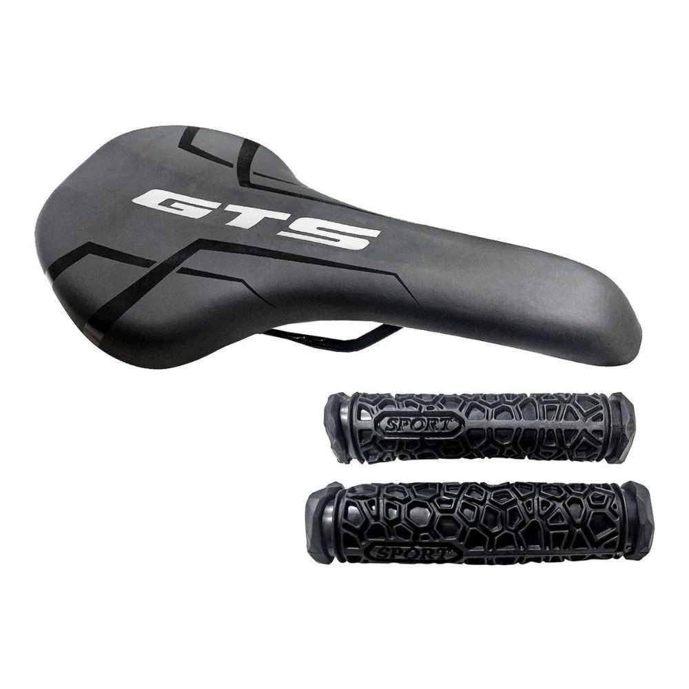 SELIM GTS MTB SPEED PRETO + MANOPLAS CONFORT — imagem 2 de 2