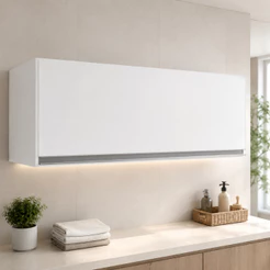 Armário Geladeira Aéreo 1 Porta Top Class Branco Para Casa Cozinhas Banheiro Organizador Multiuso Fg