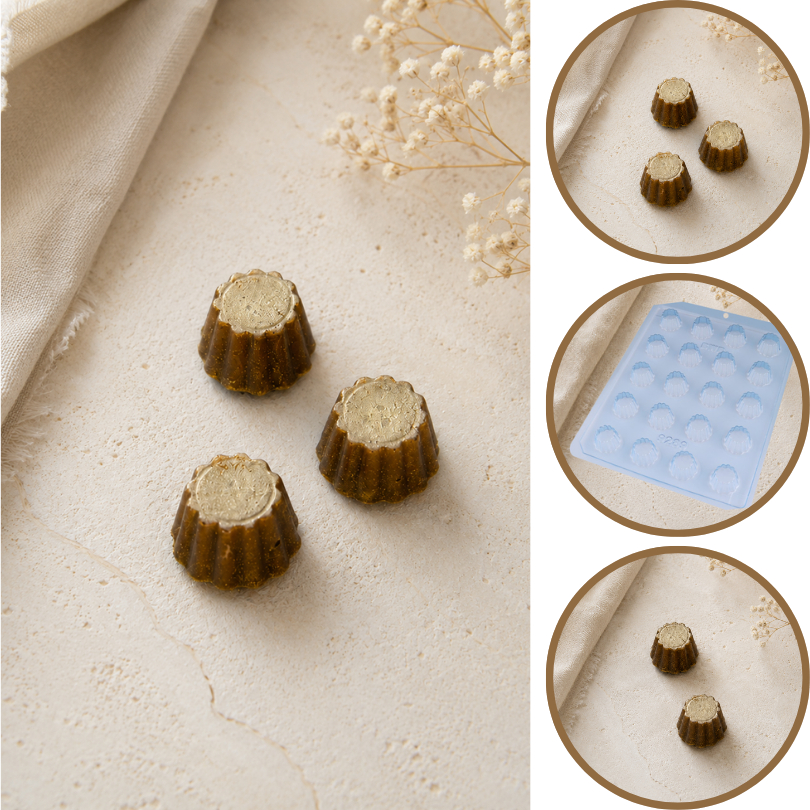 1~10 Forma Simples 9289 - Bombom Pudim (B8) em Acetato BWB Para Doces de Chocolate e Confeitaria Páscoa. (CHOCO)