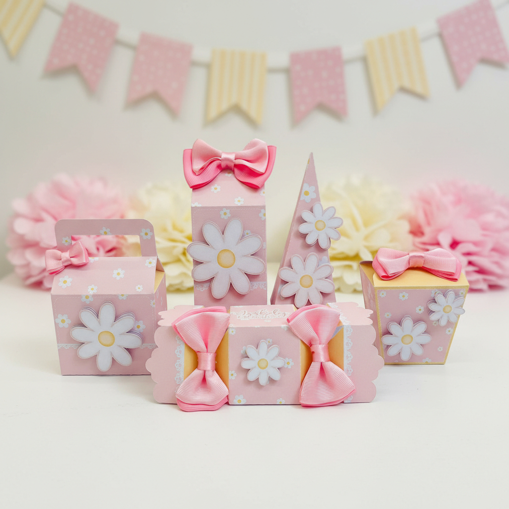 Kit Festa Pegue e Monte Margarida- Lembrancinha- Papelaria Personalizada- Aniversário infantil- Margarida