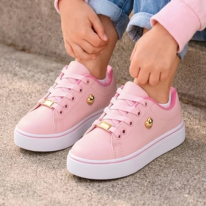 Tênis Infantil Branco Menina - Confortável, Custo Beneficio Para Escola e Lazer 26 ao 33 | COMPRE JÁ