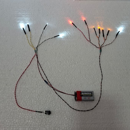 Circuito Farol Duplo + Lanterna Traseira + Foguinho + Ilumina Lameiro para miniaturas