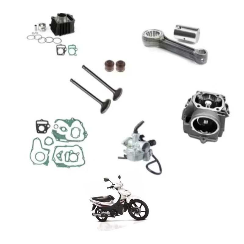 kit Motor Completo Cilindro Biela Junta Cabeçote 90 Cc Moto Sky 50 Cc