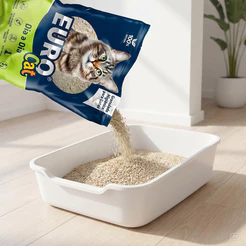 Pacote de granulado de Areia 4 kilos Sanitária Higiênica Gato Pet limpo azul euro cat alta absorção