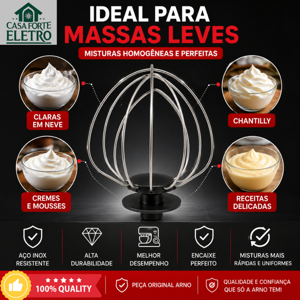 Batedor Leve Original Arno Planetária Globo Fouet BPA BPAI SX80
