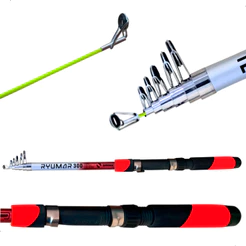 Vara De Pesca Telescópica 3,00m P/ Molinete Ryumar Summer Fibra De Vidro Leve E Resistente Pesca Iniciante Promoção