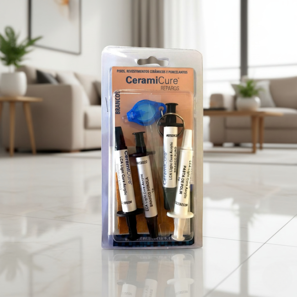 Kit Reparo para Pisos Cerâmicos, Porcelanatos e Revestimentos CeramiCure