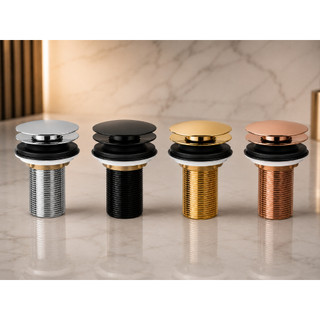 Válvula Click Luxo 4 Cores Premium para Banheiro e Lavabo