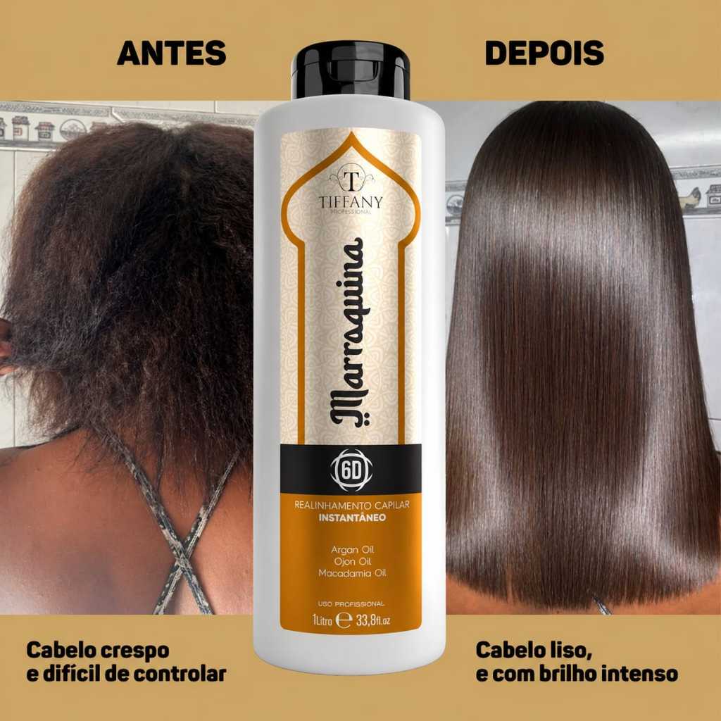 ESCOVA PROGRESSIVA MARROQUINA 1L - ALISA 100% - EFEITO LISO ESPELHADO - USO PROFISSIONAL