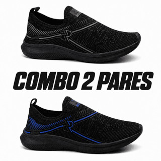 Combo - Kit 2 Pares Tênis Masculino | Nylon Premium | Leve, Flexível e Durável | 34 ao 43